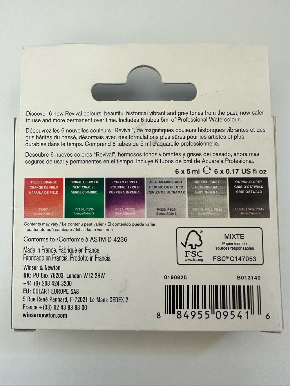 Winsor & Newton Professional Watercolour Revival Set of 6 - Picture 2 of 2